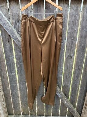 Brown Women's Satin Pants